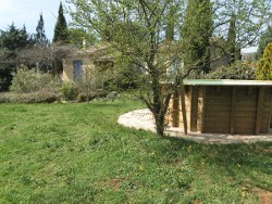 Pool, vom kleinen H&auml;uschen (Haus Feigenbaum) aus gesehen